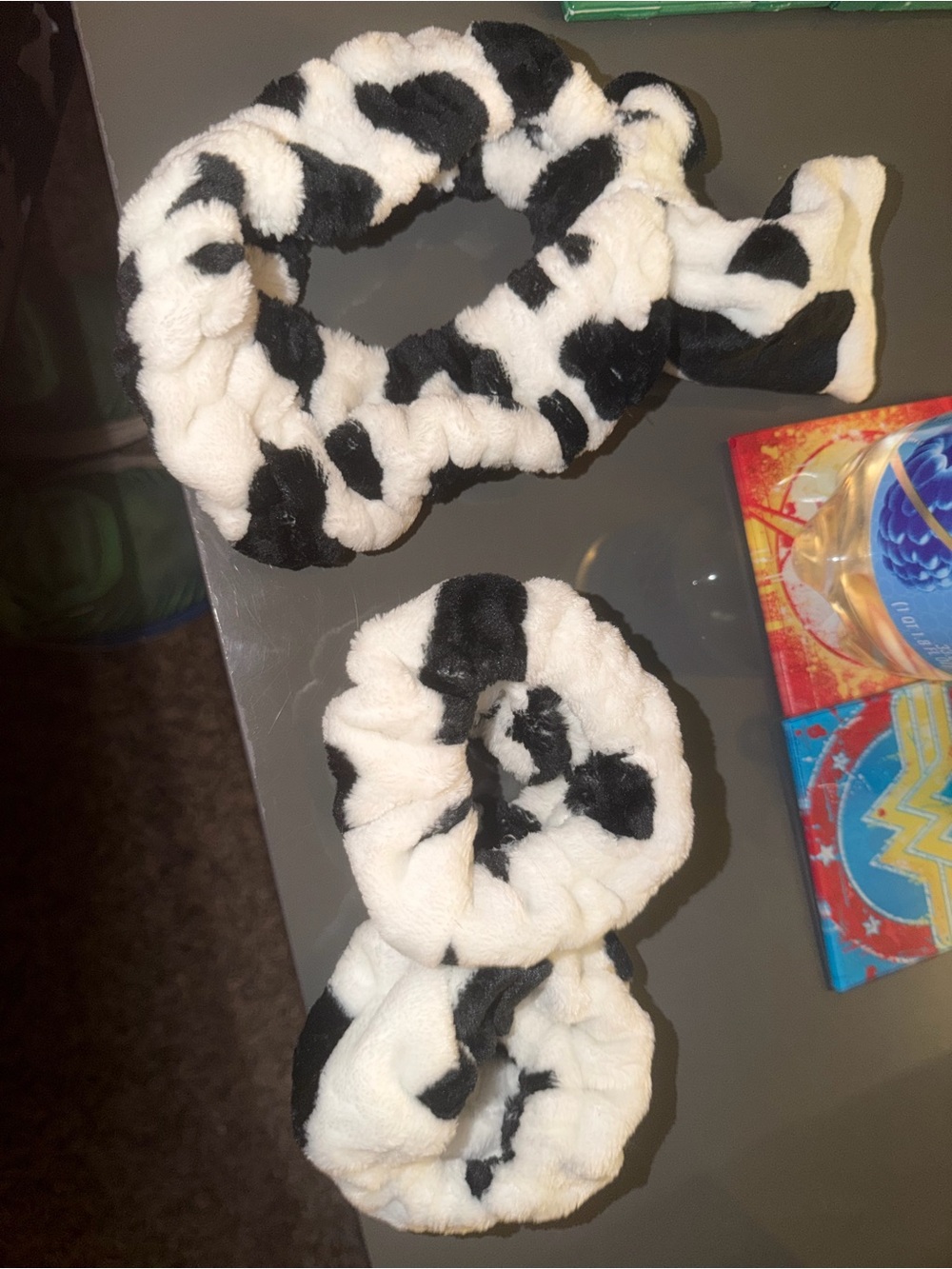 Cow print headband and 2 wrist bands